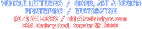 Vehicle Lettering / Custom Signs / Pinstriping / Restoration